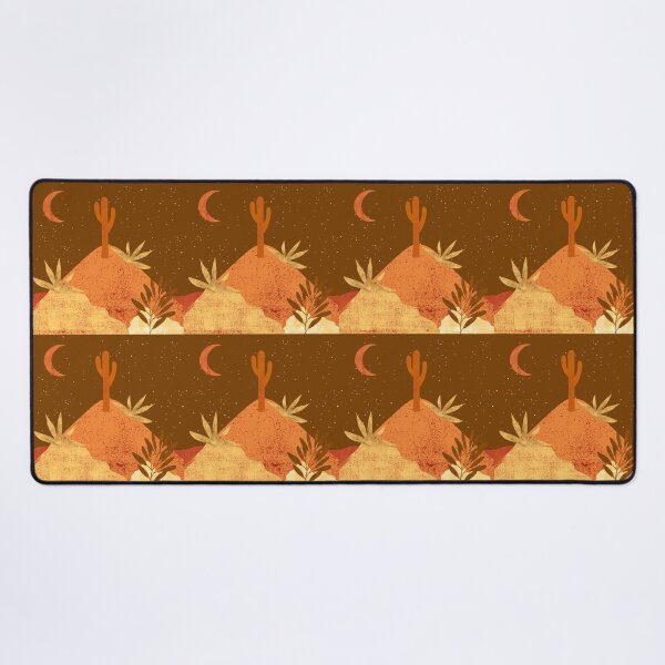 Item preview, Desert chic hills cactus and moon red brown orange and tan designed and sold by DemonicGloom.
