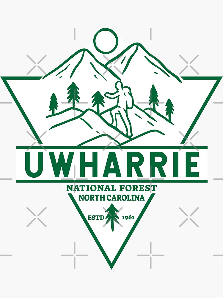 "Uwharrie National Forest North Carolina Emblem" Sticker by