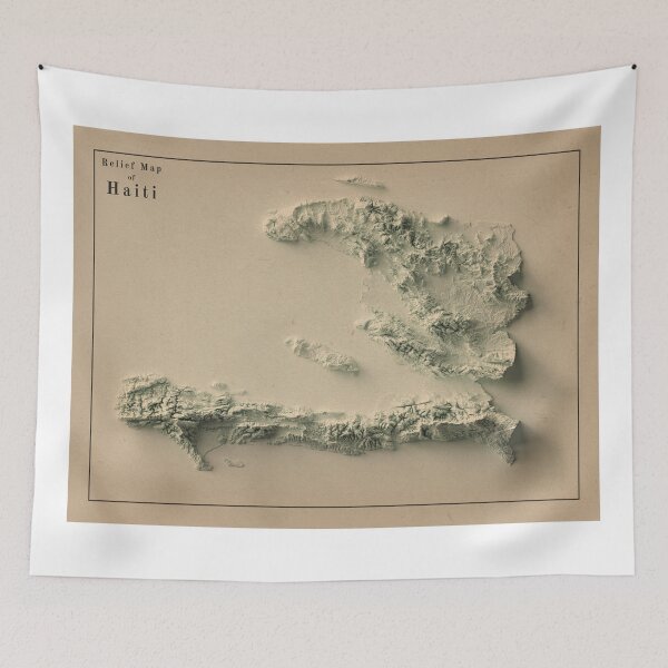 Item preview, Haiti Relief Map 3D digitally-rendered designed and sold by ThinkAboutMaps.
