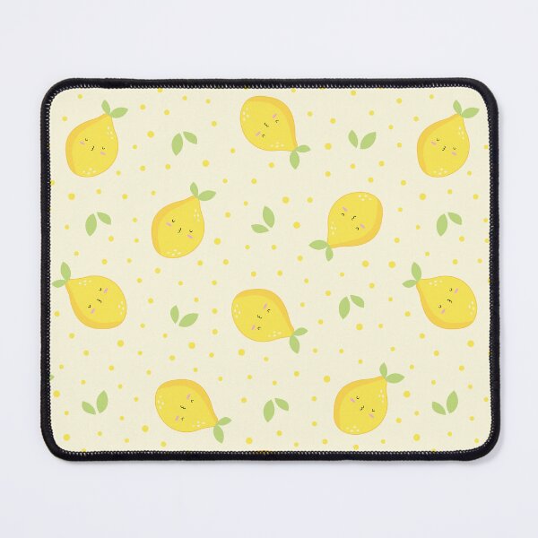Item preview, Kissing lemon yellow kawaii pattern designed and sold by high5doodle.