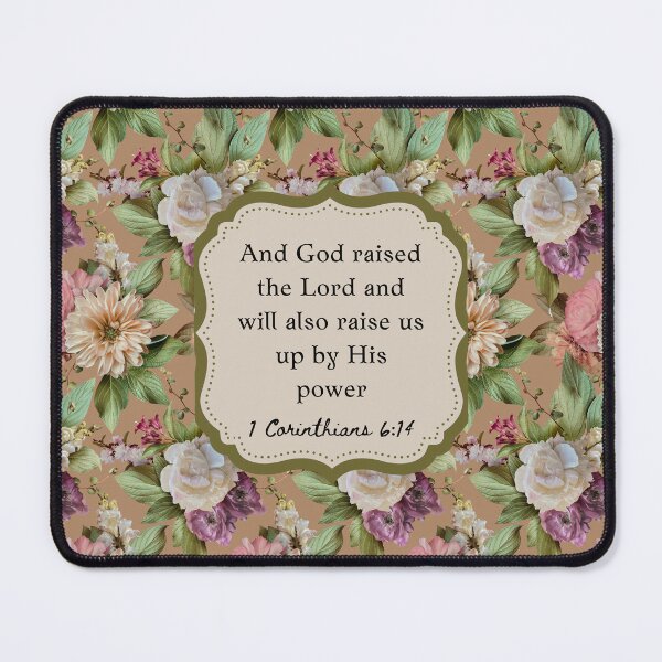 Item preview, 1 Corinthians 6:14 And God Raised the Lord Easter Bible Verse Quote Biblical designed and sold by CultandObscure.