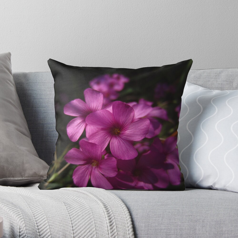 Pink-Sorrel Throw Pillow
