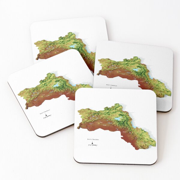 Item preview, Relief Map of Kurdistan 3D digitally-rendered designed and sold by ThinkAboutMaps.