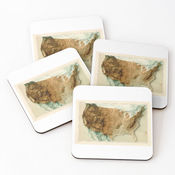 Item preview, 1911 Relief Map of the United States 3D digitally-rendered designed and sold by ThinkAboutMaps.