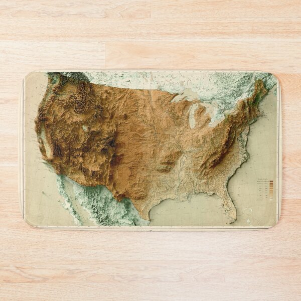 Item preview, 1911 Relief Map of the United States 3D digitally-rendered designed and sold by ThinkAboutMaps.