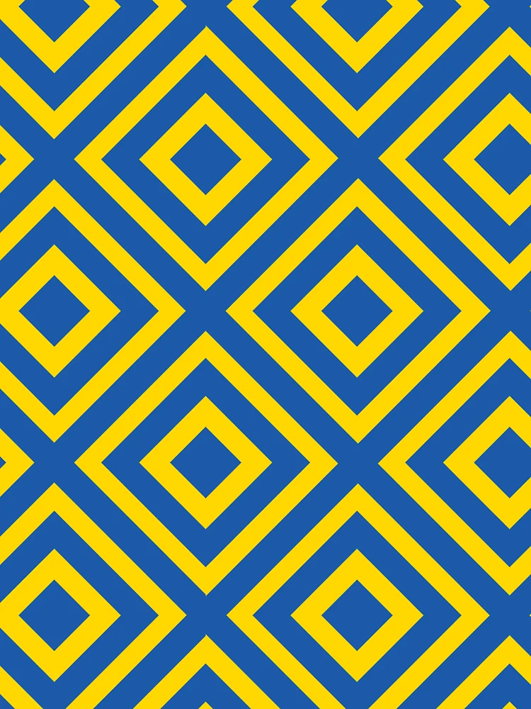 Thumbnail 6 von 6, Premium Oversized Pullover, Azure Blue Yellow Tessellation Line Pattern 100% Commission Donated To IRC Read Bio designt und verkauft von ColorOfTheYears.