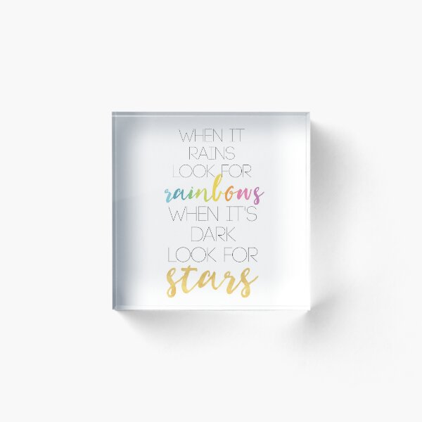 When It Rains Look for Rainbows When Its Dark Look for Stars,Wall Sticker Motivational Wall Decals,Family Inspirational Wall Stickers Quotes xiaolong