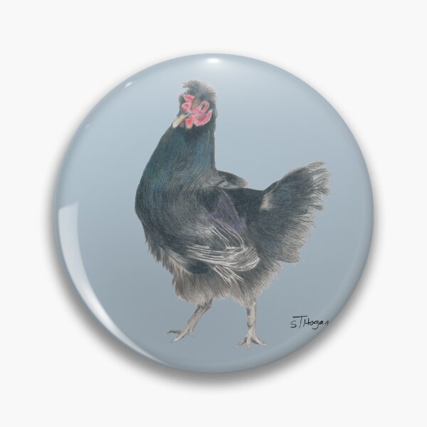 Item preview, Black Chook on Light Blue designed and sold by STHoganArtist.