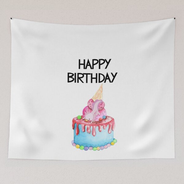 Item preview, AXOLOTL BIRTHDAY CAKE  designed and sold by DiscoVibes.