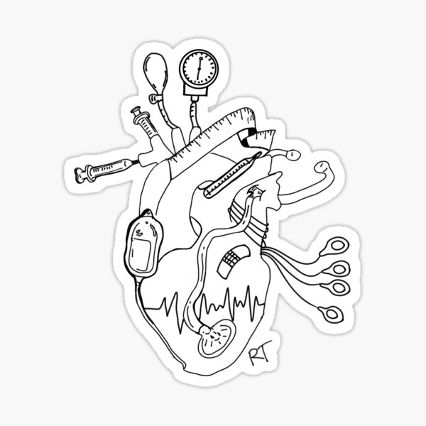 Item preview, Medical Heart Drawing designed and sold by Reneeteachout.