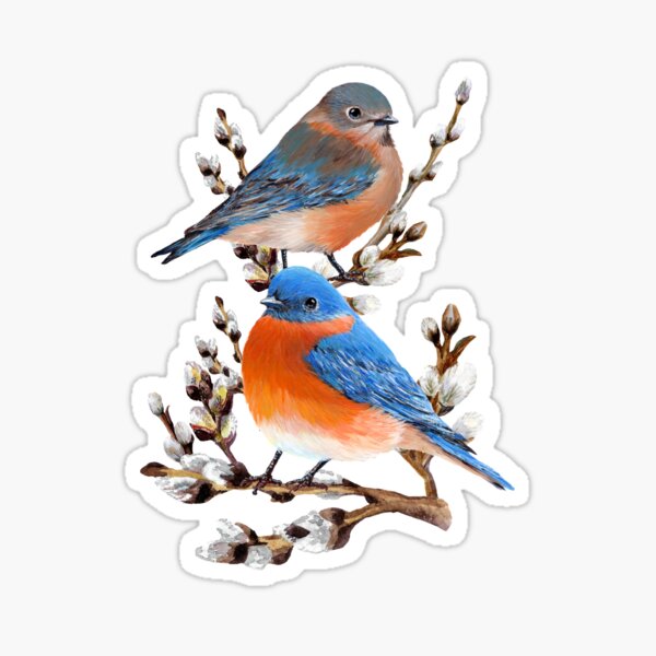 Item preview, Eastern Bluebird Couple designed and sold by Roy & Tiffany.