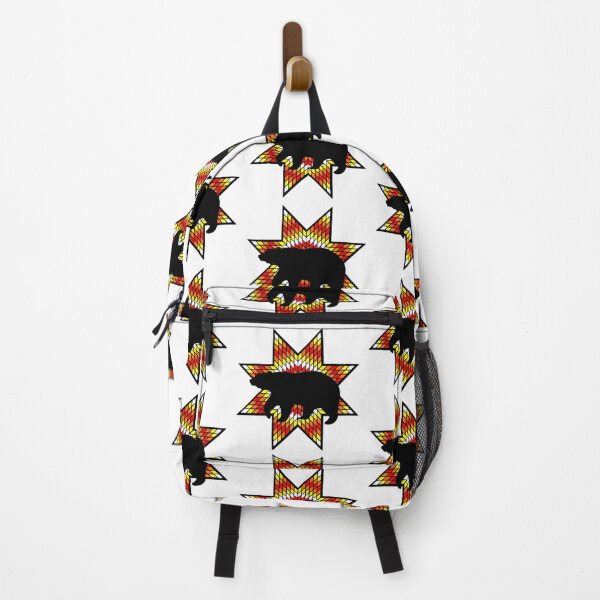 Item preview, White / Fire Color Bear StarQuilt Native Print designed and sold by JMWCD.