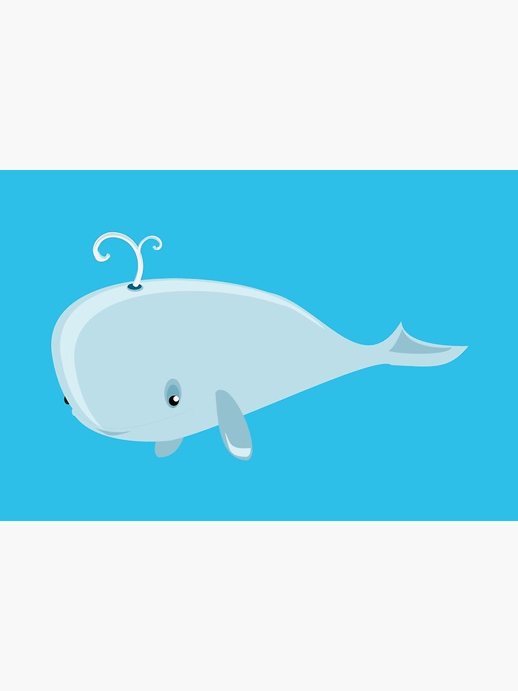 Cute Blue Cartoon Ocean Whale - Cool Sea Animals Drawings T Shirts And  Gifts
