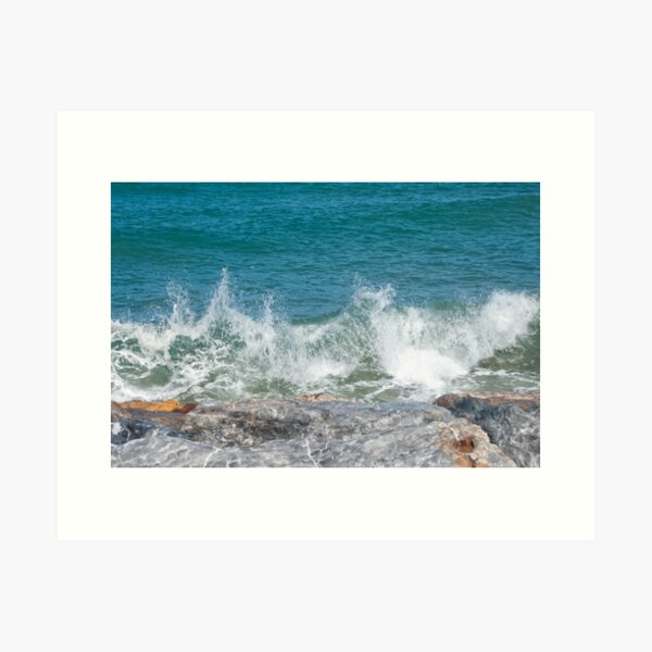 breaking waves Art Print