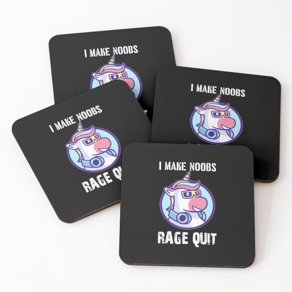 Item preview, funny unicorn retro gamer funny sarcastic Rude Offended saying, I Make Noobs Rage Quit boyfriend girlfriend designed and sold by joygift369.