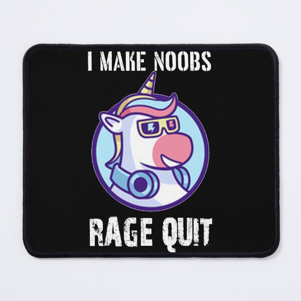 Item preview, funny unicorn retro gamer funny sarcastic Rude Offended saying, I Make Noobs Rage Quit boyfriend girlfriend designed and sold by joygift369.