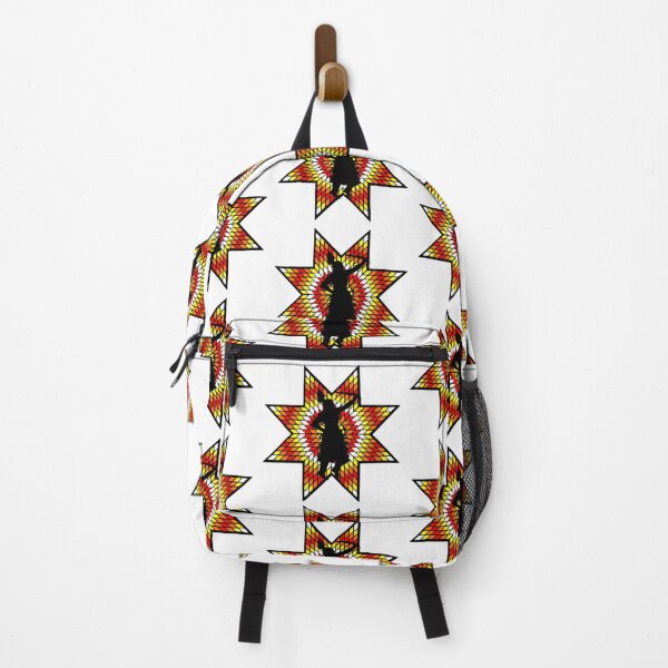 Item preview, White / Fire Color Jingle Dress Dancer StarQuilt Native Print designed and sold by JMWCD.