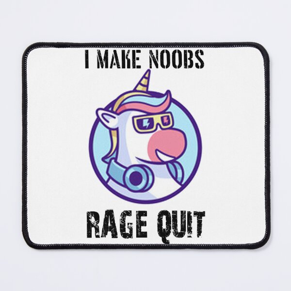 Item preview, funny unicorn retro gamer funny sarcastic Rude Offended saying, I Make Noobs Rage Quit boyfriend girlfriend designed and sold by joygift369.