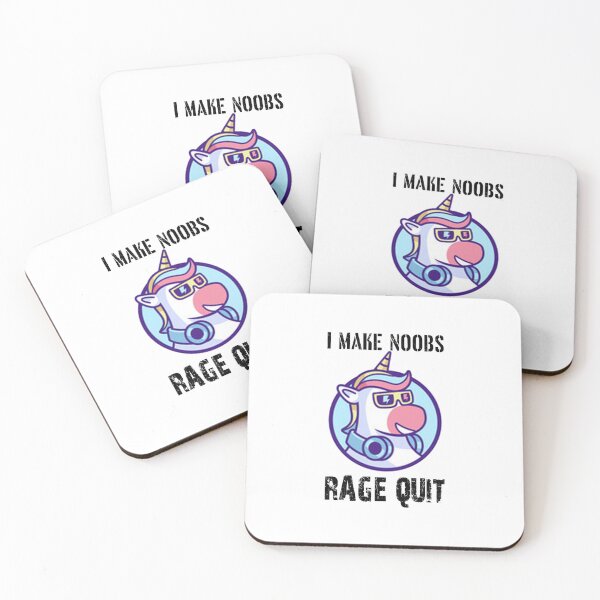 Item preview, funny unicorn retro gamer funny sarcastic Rude Offended saying, I Make Noobs Rage Quit boyfriend girlfriend designed and sold by joygift369.