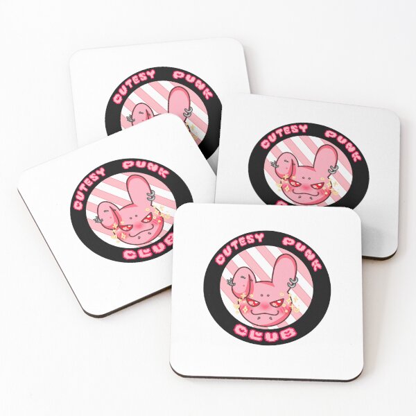 Item preview, CUTESY PUNK CLUB-BUNNY (Monochrome version) designed and sold by Ravens-halo.