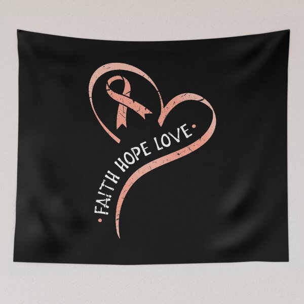 Item preview, Faith Hope Love Endometrial Cancer Peach Ribbon designed and sold by Sinful Charm.