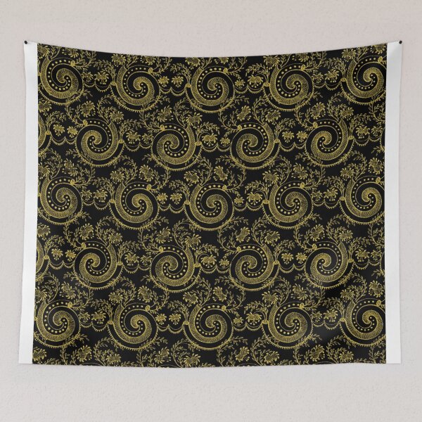 Item preview, Gold swirl pattern designed and sold by Ashtreemeadow.