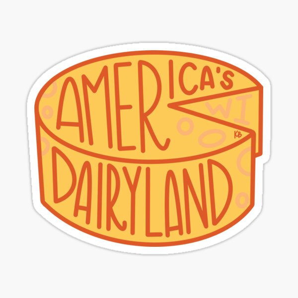 Vista previa del artículo con la obra «Lechería de América | Rueda de queso de Wisconsin», diseñado y vendido por katiebean10.