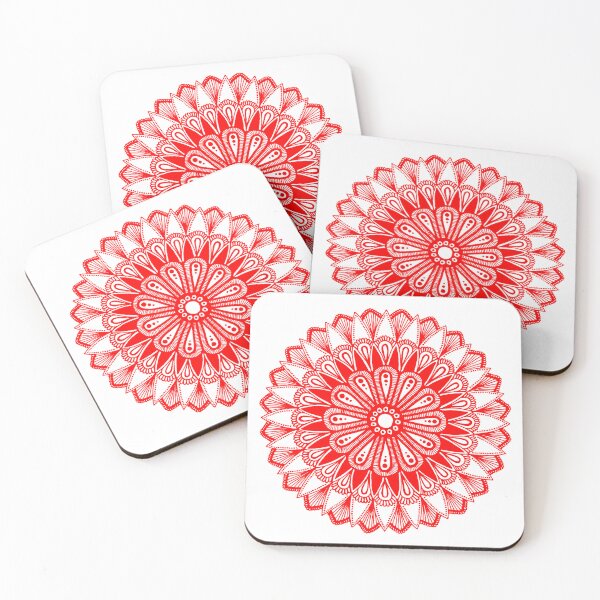 Item preview, Mandala design (red on white)  designed and sold by Calen  Picard-Carroll.