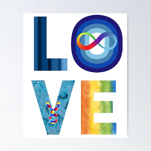 In April We Wear Blue Autism Awareness with Love for women Poster for  Sale by evolutionmind ⭐⭐⭐⭐⭐