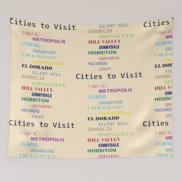 Item preview, CITIES TO VISIT designed and sold by SerafinDesign.