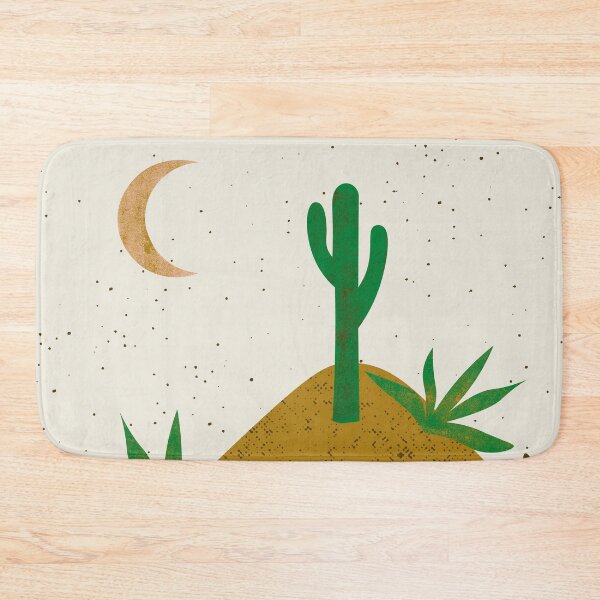 Item preview, Desert chic hills cactus and moon green orange cream light brown, designed and sold by DemonicGloom.