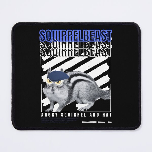 Item preview, Disgruntled Squirrel - SQUIRRELBEAST Dark Blue -Nutty Squirrel - Crazy Squirrel - Angry Squirrel - Squirrel Beast designed and sold by Rainbows Rock.