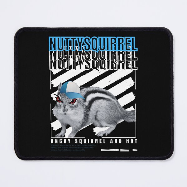 Item preview, Disgruntled Squirrel - NUTTYSQUIRREL Blue -Nutty Squirrel - Crazy Squirrel - Angry Squirrel - Squirrel Beast designed and sold by Rainbows Rock.