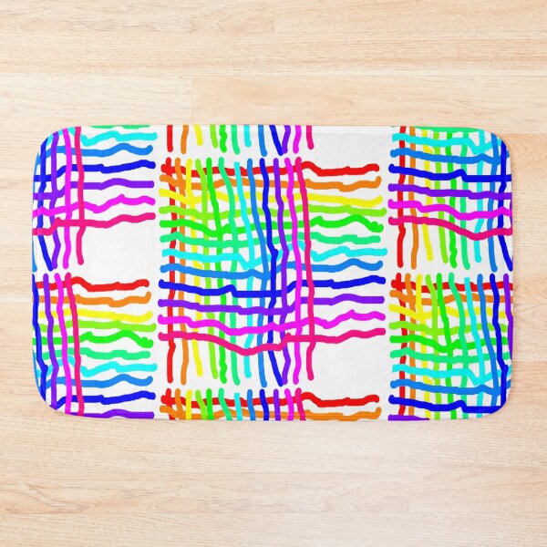 Item preview, Neon  Colors Wonky Weave Plaid Pattern designed and sold by DianeBP.