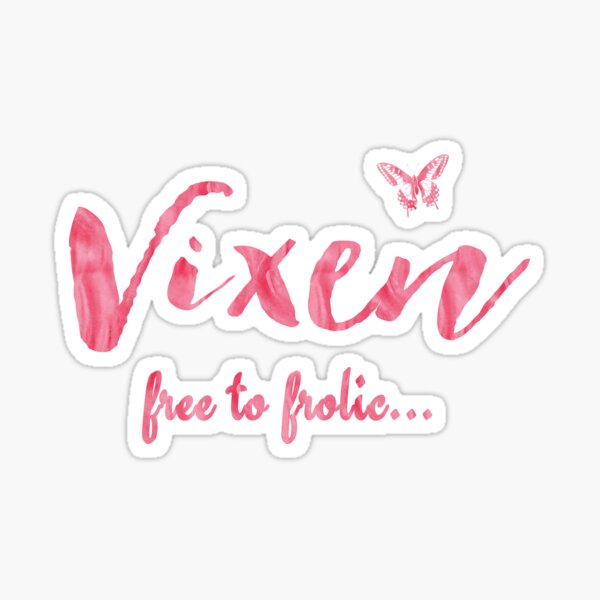 Hotwife Vixen with Butterfly - Free to Frolic. Sticker