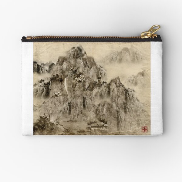Calligraphy map, kung fu map Zipper Pouch