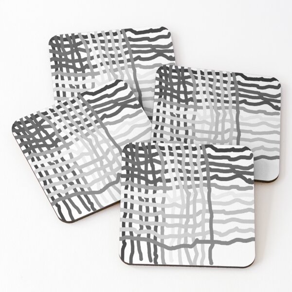 Item preview, Wonky Plaid Weave Pattern Black and White designed and sold by DianeBP.