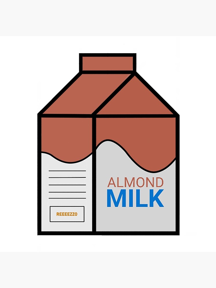Almond Milk Carton Premium Matte Vertical Poster sold by Christina
