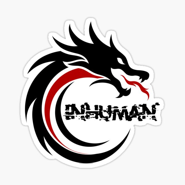 inHuman Dragon On light Sticker