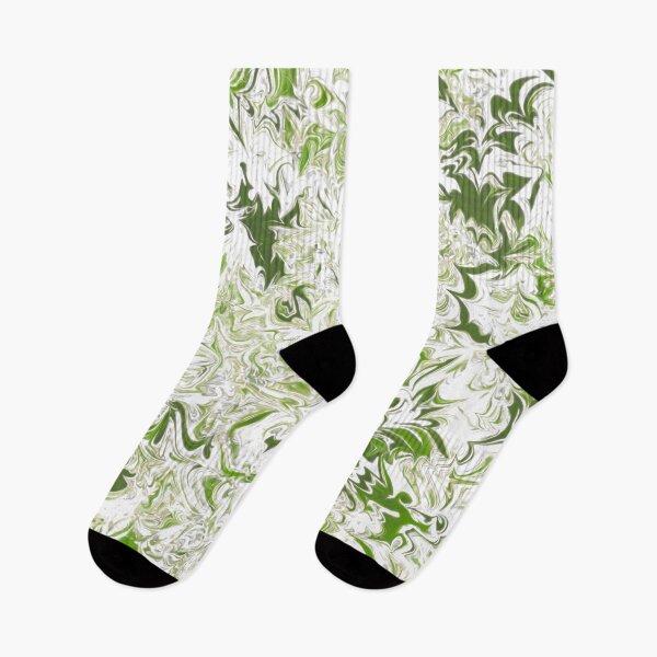 Item preview, Melting Spring Snow: Green and White Abstract Marble designed and sold by nimreninmu.