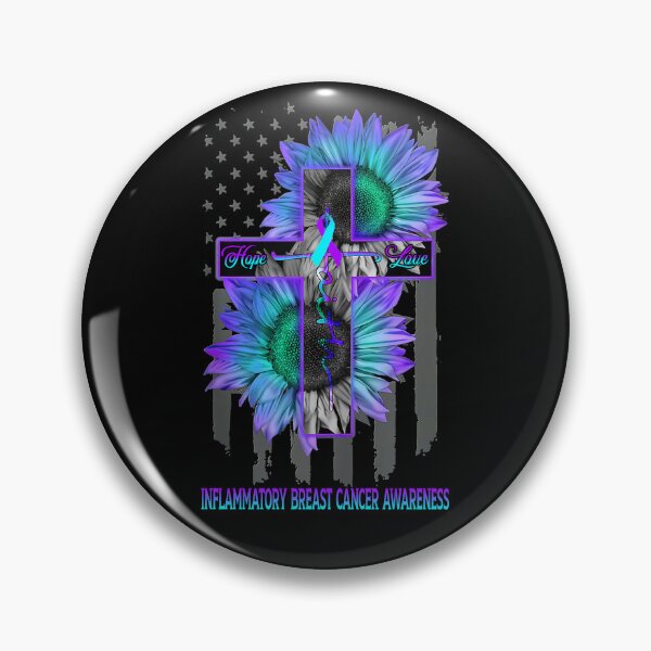 Item preview, Faith Hope Love American Flag Sunflower Christian Cross Inflammatory Breast Cancer Awareness designed and sold by Tadmab.