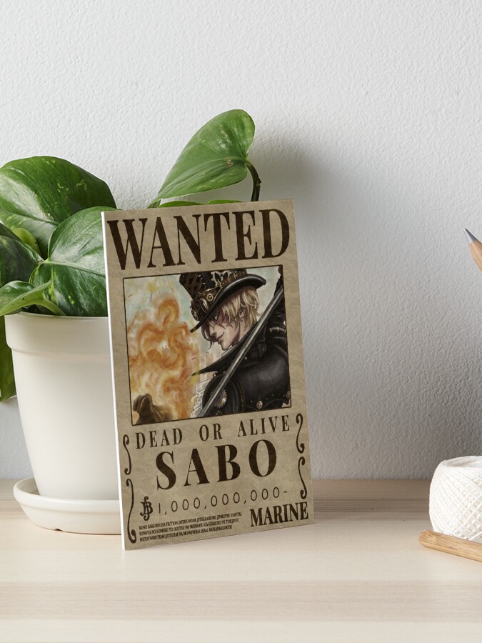 Sabo bounty Wanted One Piece Poster