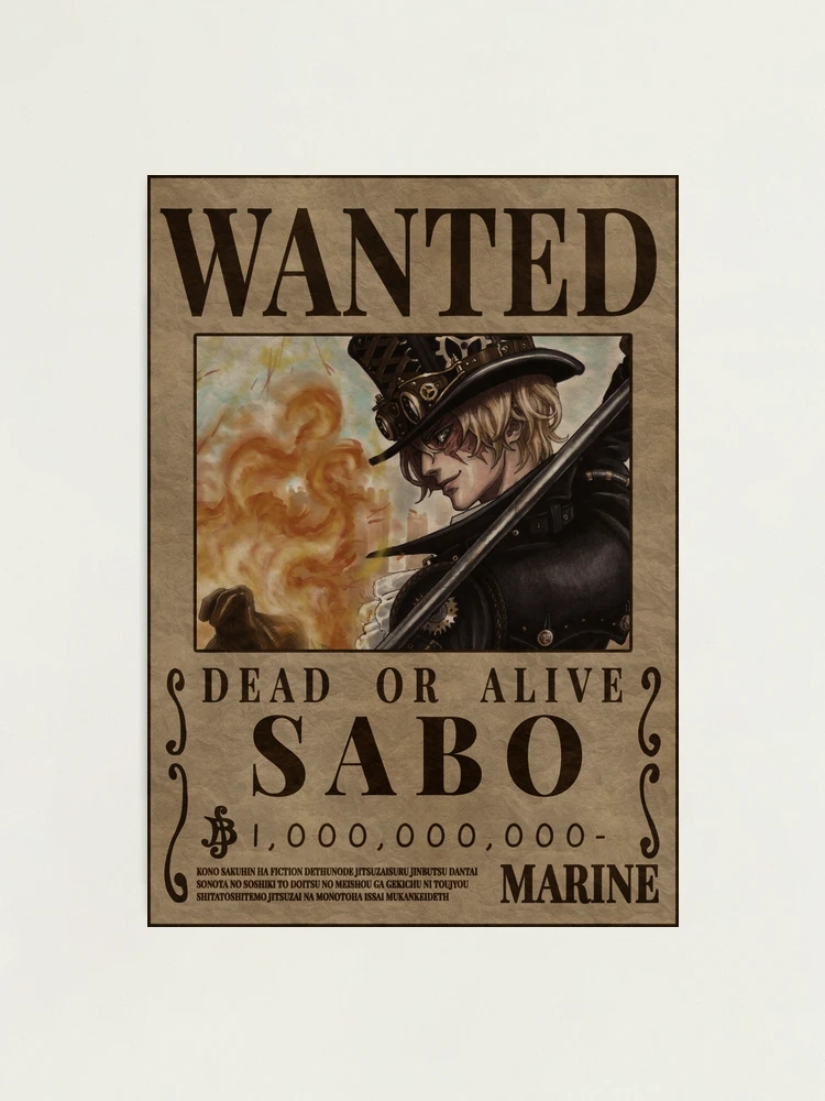 Displate ONE PIECE サボ Limited Poster Wanted: Brook' Poster, picture, metal print, paint by One