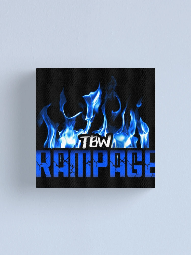 Thumbnail 1 of 3, Canvas Print, TBW Rampage Flame Logo Merchandise designed and sold by Tennessee Backyard Wrestling.