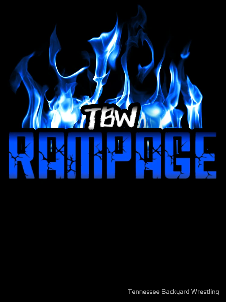 Thumbnail 7 of 7, Oversized T-Shirt, TBW Rampage Flame Logo Merchandise designed and sold by Tennessee Backyard Wrestling.