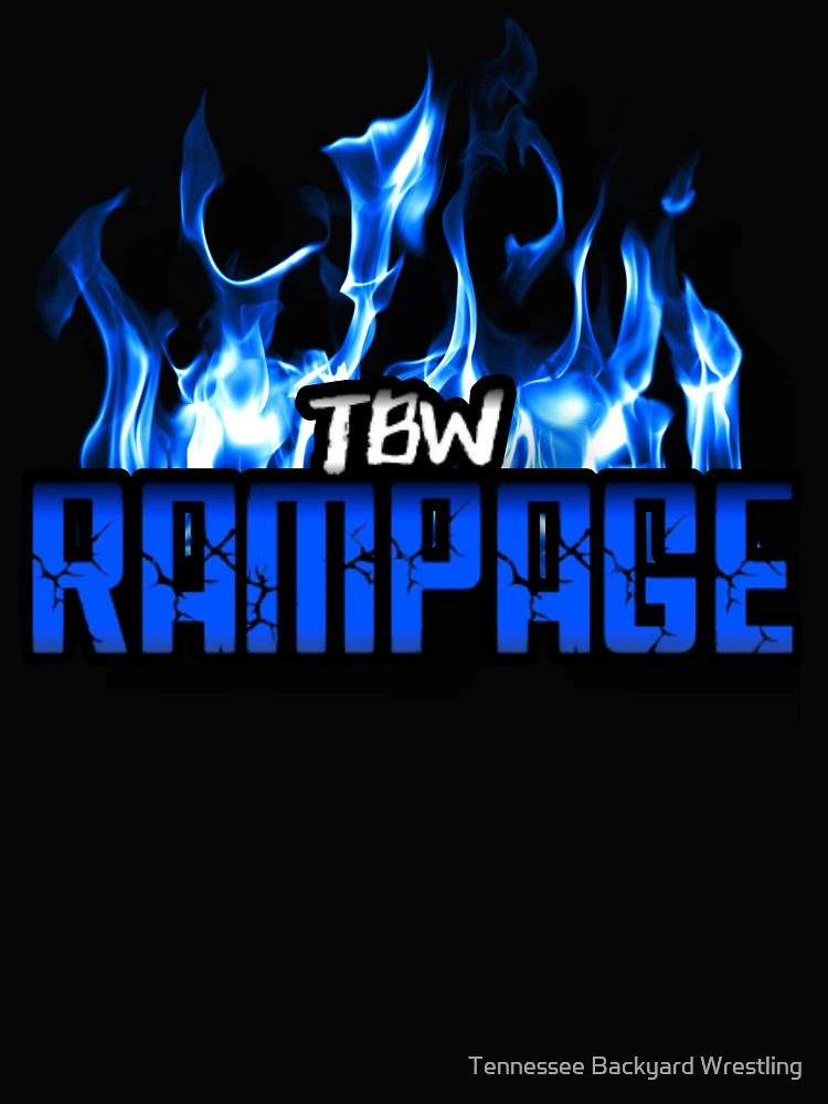 Thumbnail 4 of 4, Boxy T-Shirt, TBW Rampage Flame Logo Merchandise designed and sold by Tennessee Backyard Wrestling.