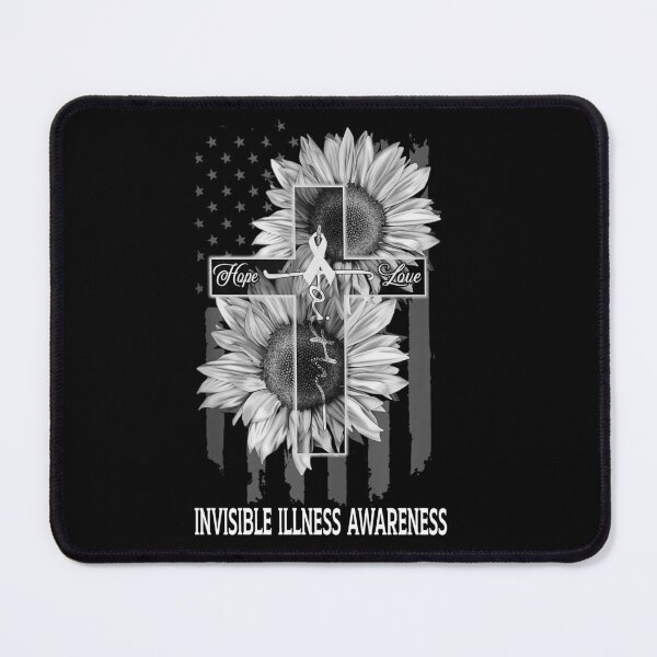 Item preview, Faith Hope Love American Flag Sunflower Christian Cross Invisible Illness Awareness designed and sold by Tadmab.