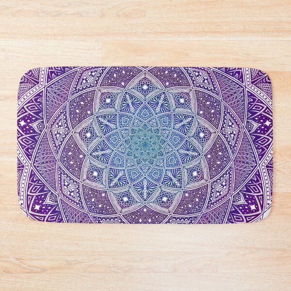 Item preview, Blue and Purple Starry Night Nine-Point Mandala designed and sold by Suzanne Uchytil.