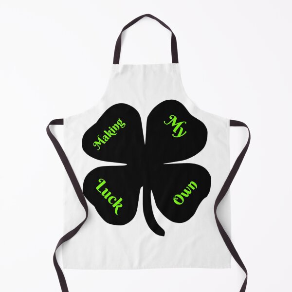 Item preview, Making My Own Luck--Black and Green 4 Leaf Clover Graphic (on White) designed and sold by GladBlackLamb.