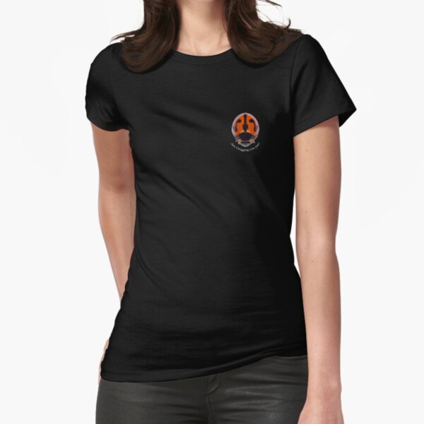 Am I Bugging You Yet? White Text for Black Tee Fitted T-Shirt
